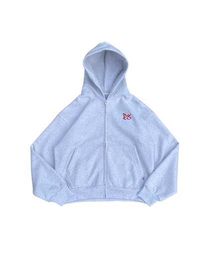 PEPE LIGHT GRAY ZIP-HOODIE