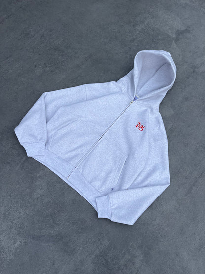 PEPE LIGHT GRAY ZIP-HOODIE