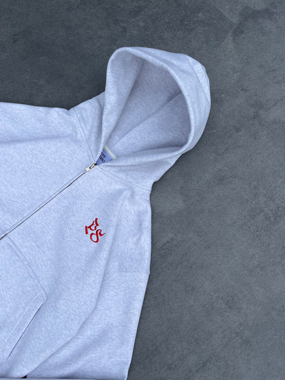 PEPE LIGHT GRAY ZIP-HOODIE